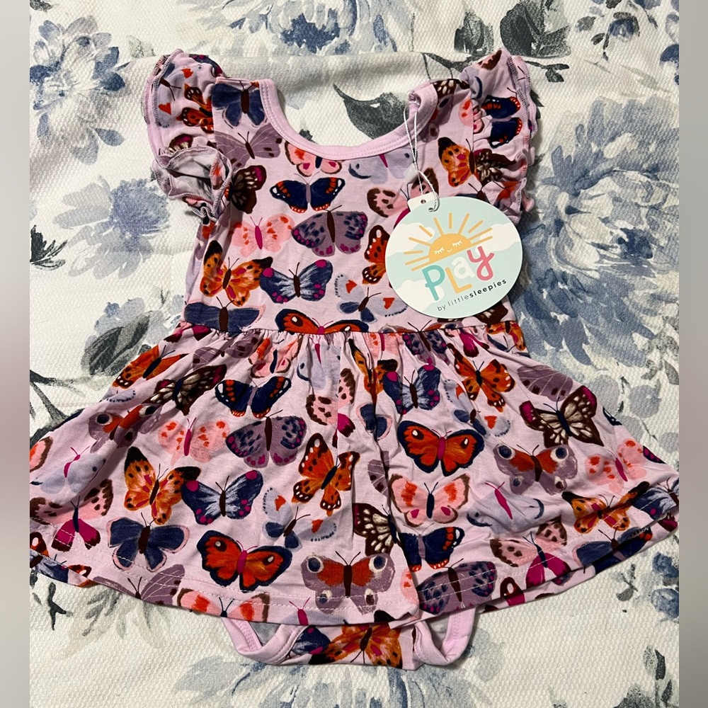 Little Sleepies Butterfly Kisses Twirl Dress